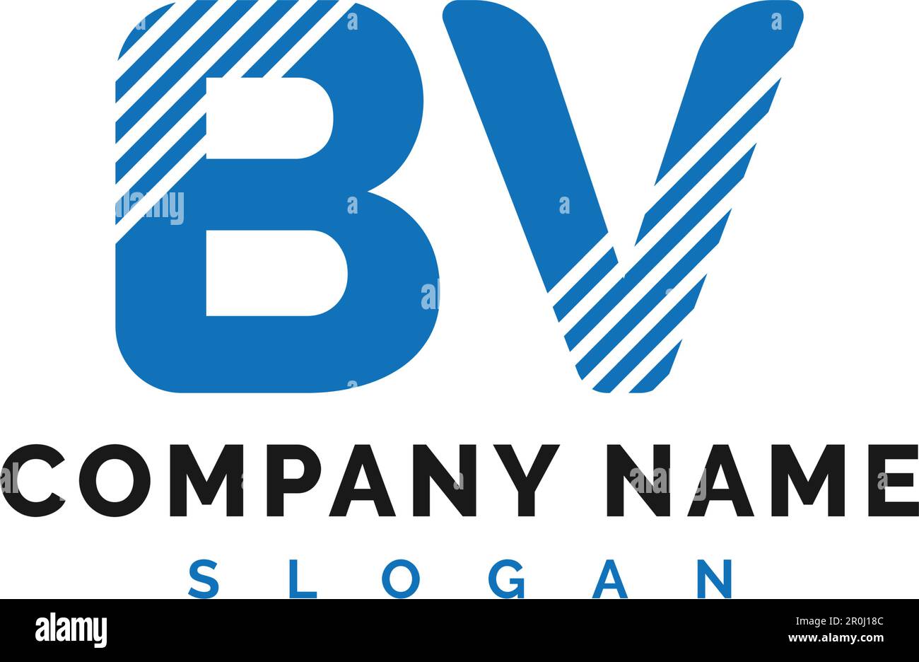 BV Logo Design. BV Letter Logo Icon Vector Illustration Vector Stock