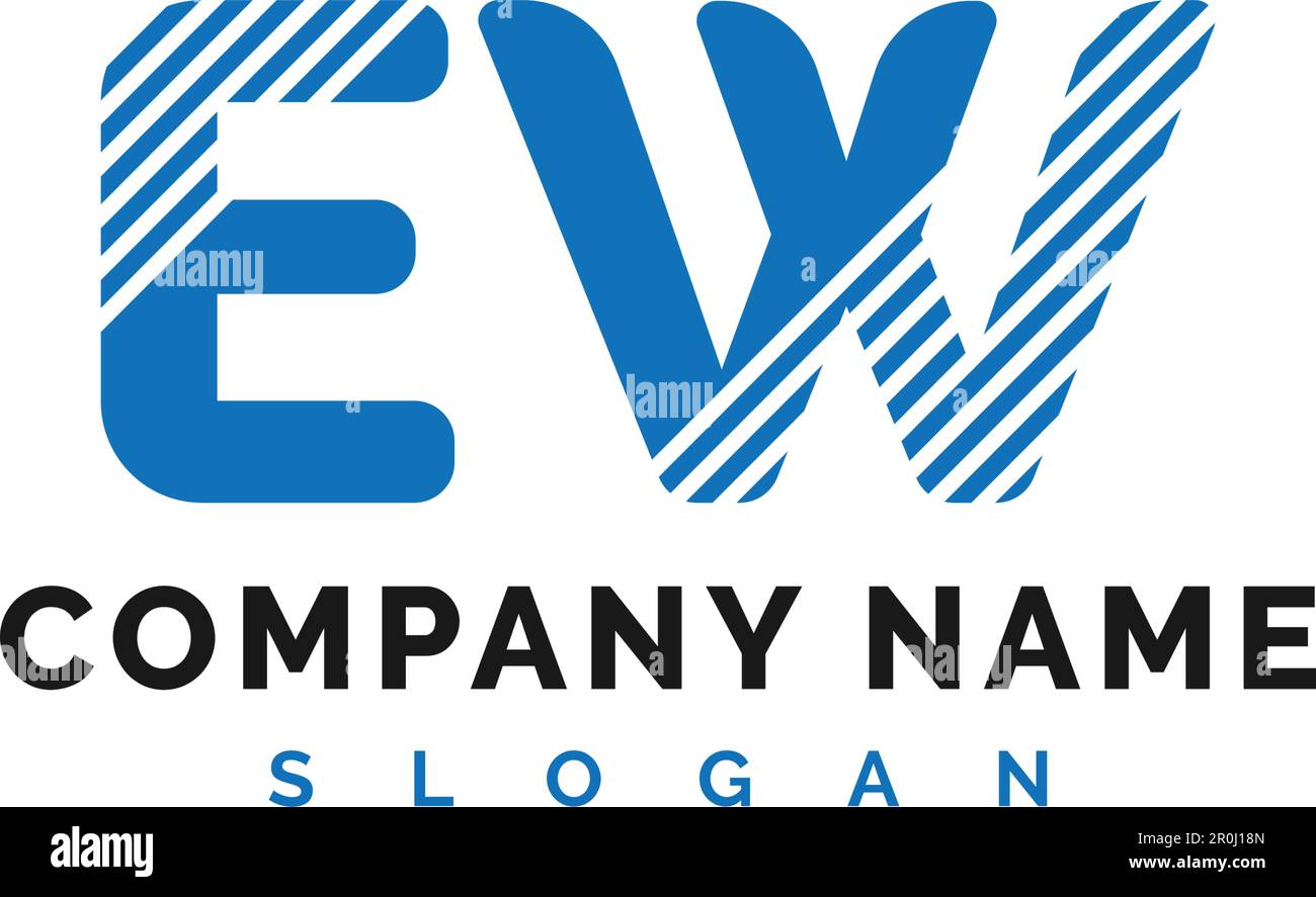 EW Letter Logo Design. EW letter logo Vector Illustration - Vector Stock Vector