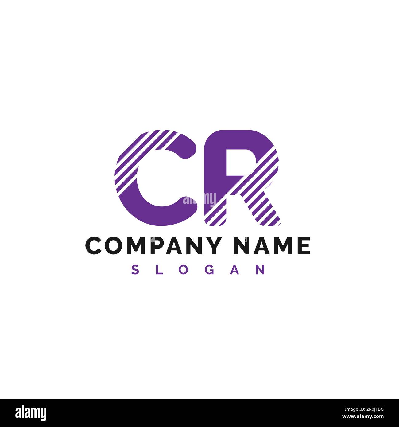 CR Letter Logo Design. CR letter logo Vector Illustration - Vector Stock Vector