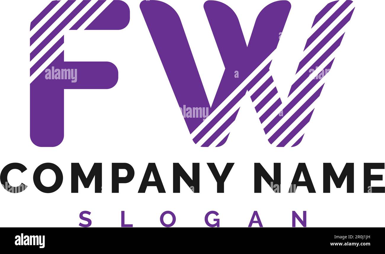 FW Letter Logo Design. FW letter logo Vector Illustration - Vector ...