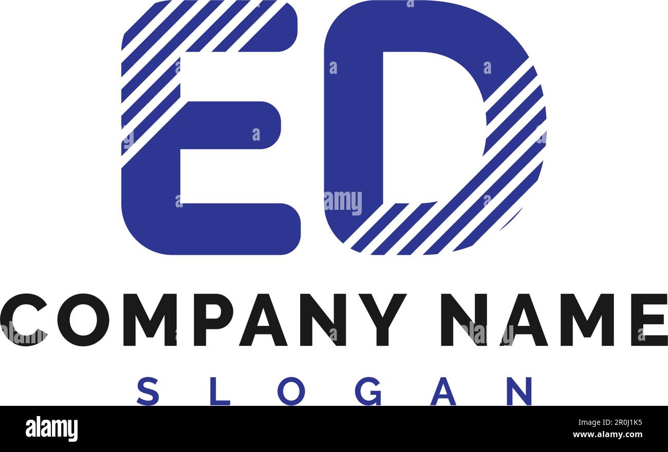 ED Letter Logo Design. ED letter logo Vector Illustration - Vector Stock Vector