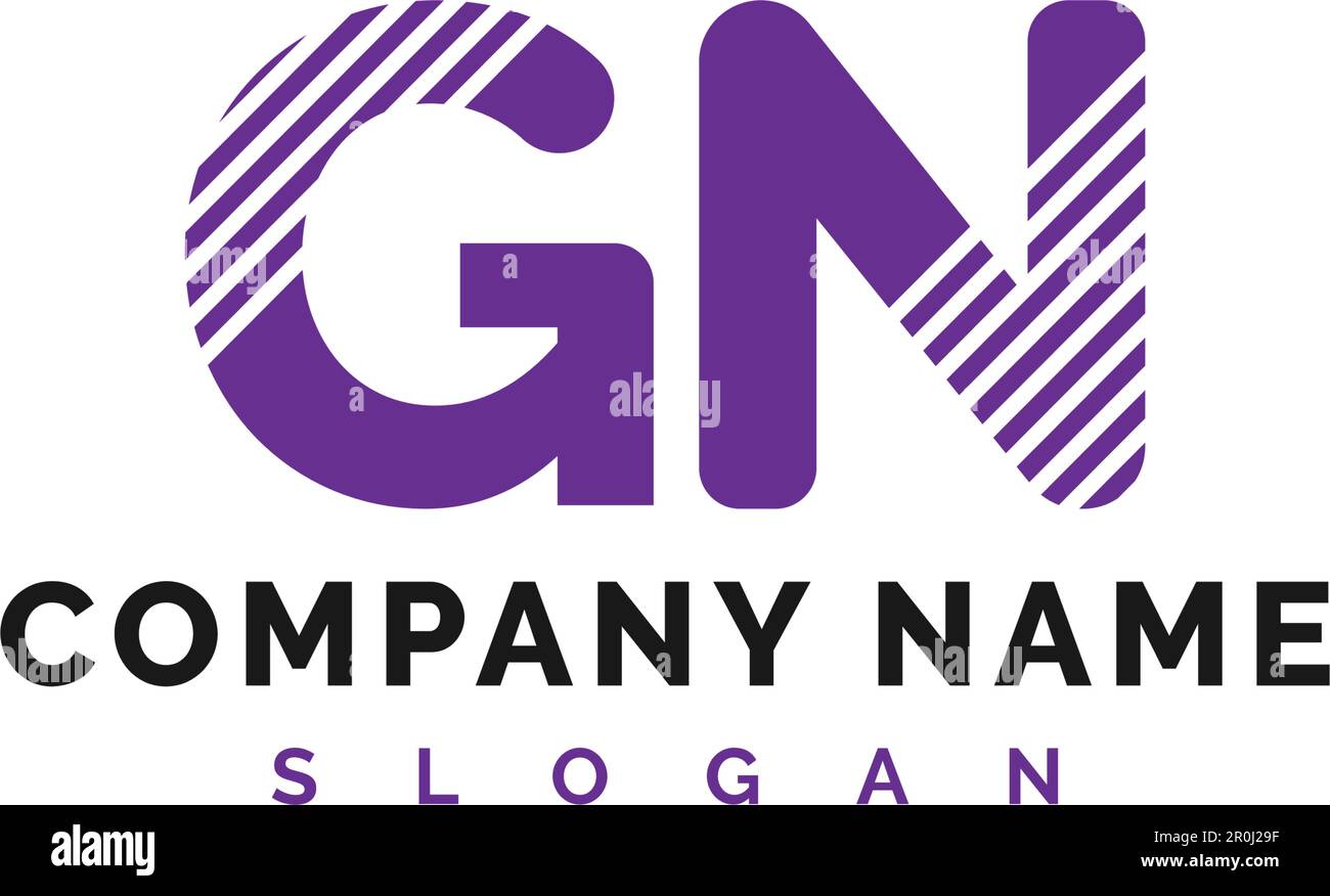 GN Letter Logo Design. GN letter logo Vector Illustration - Vector ...
