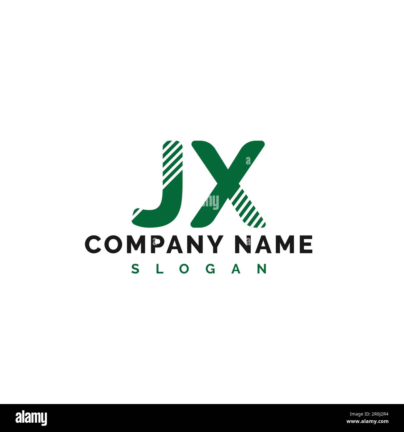 Creative black letters JX j x logo with leading lines and road concept ...