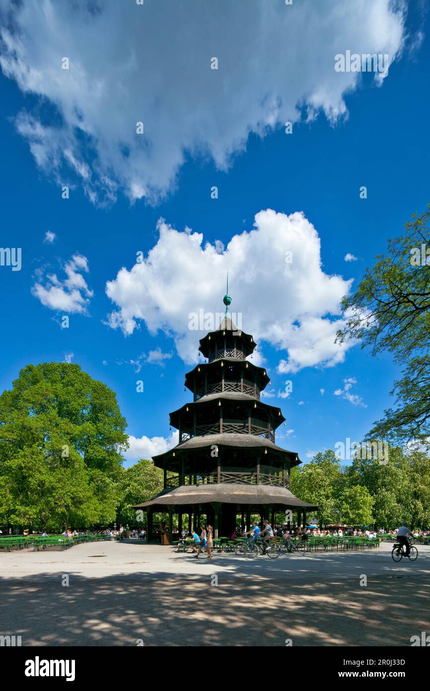 Chinese Tower in the English Garden, Englischer Garten, Munich, Upper