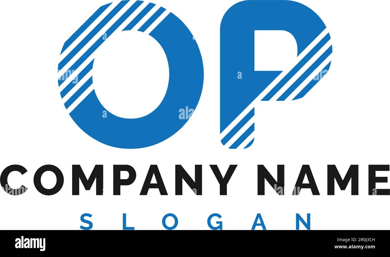 OP Letter Logo Design. OP letter logo Vector Illustration - Vector ...