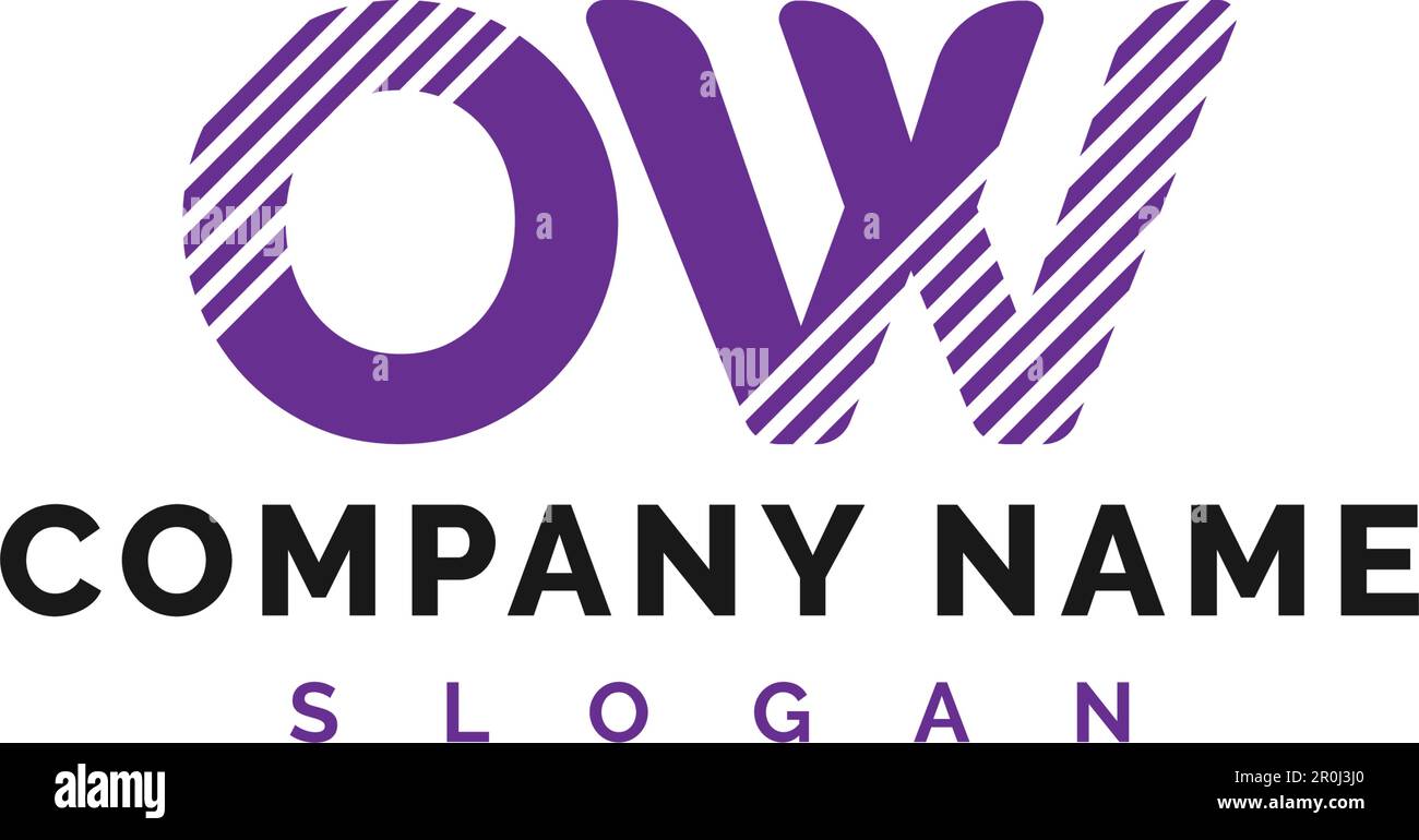 OW Letter Logo Design. OW letter logo Vector Illustration - Vector Stock Vector