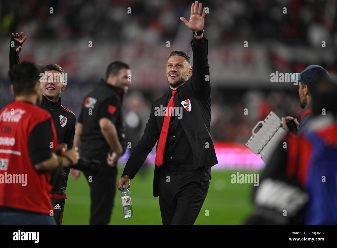 Argentina, Buenos Aires - 07 May 2023: head coach Martín Demichelis of River Plate the Torneo Binance 2023 of Argentina Liga Profesional match between Stock Photo