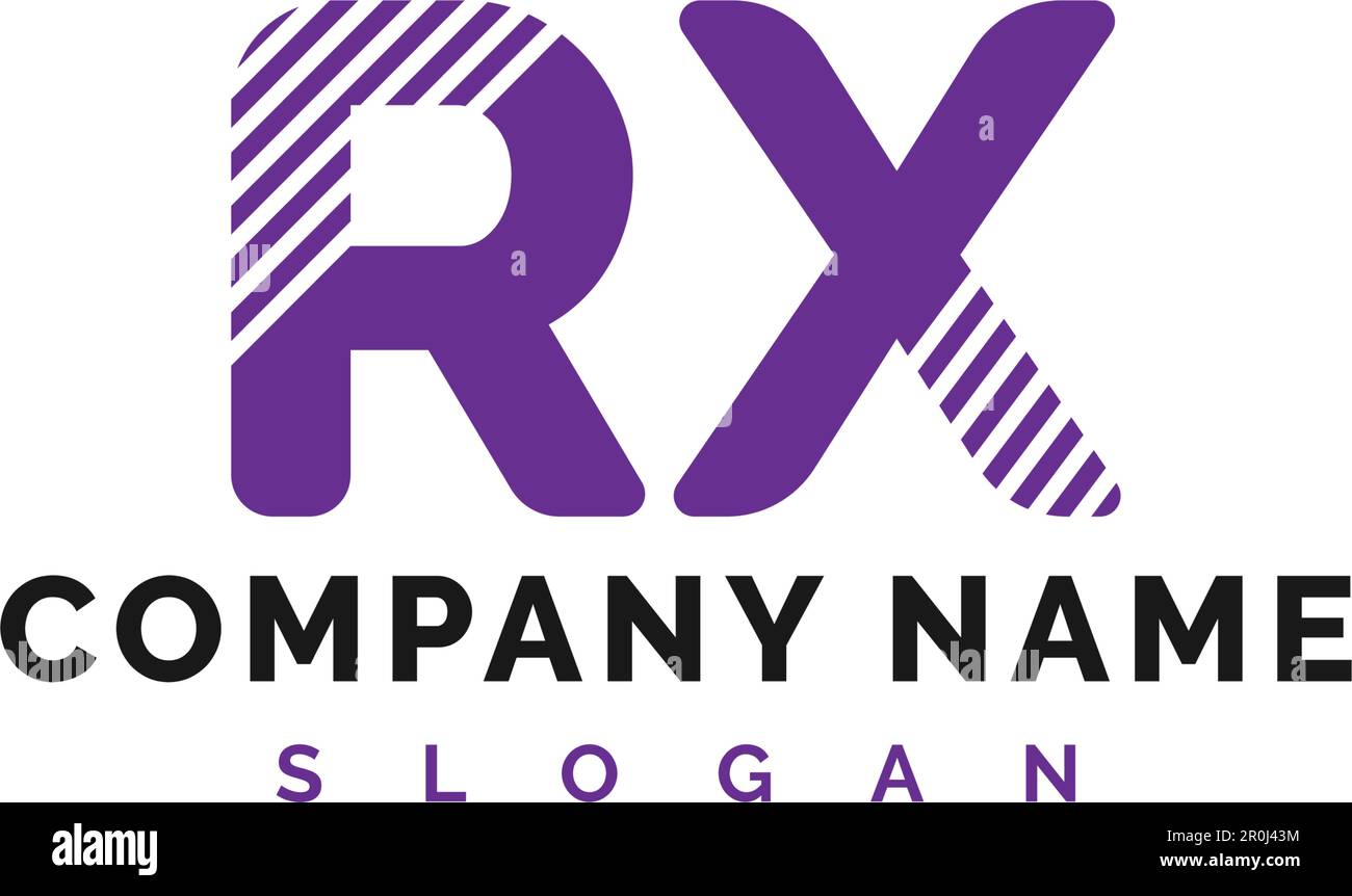 RX Letter Logo Design. RX letter logo Vector Illustration - Vector Stock Vector