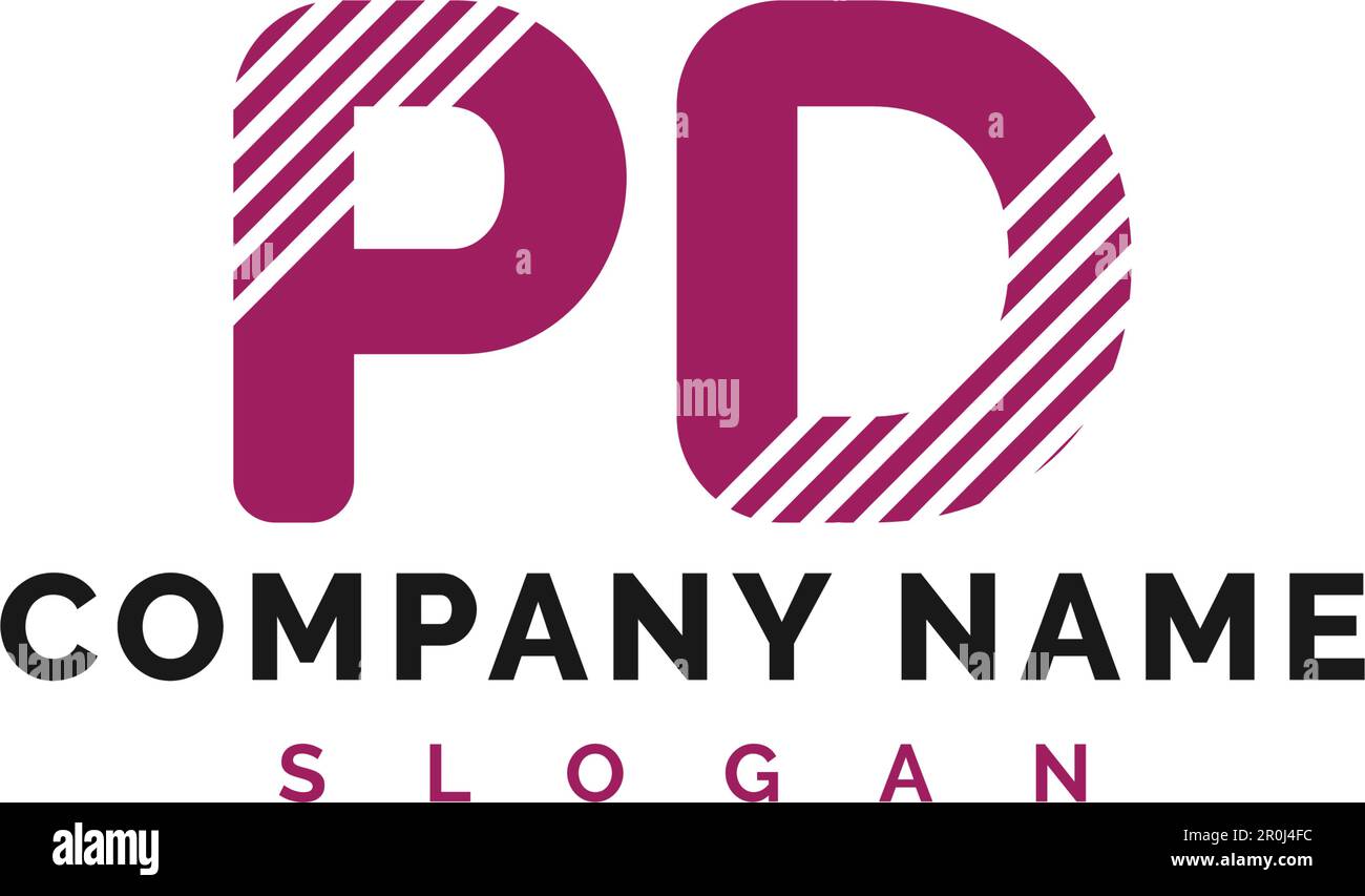 PD Letter Logo Design. PD letter logo Vector Illustration - Vector Stock Vector
