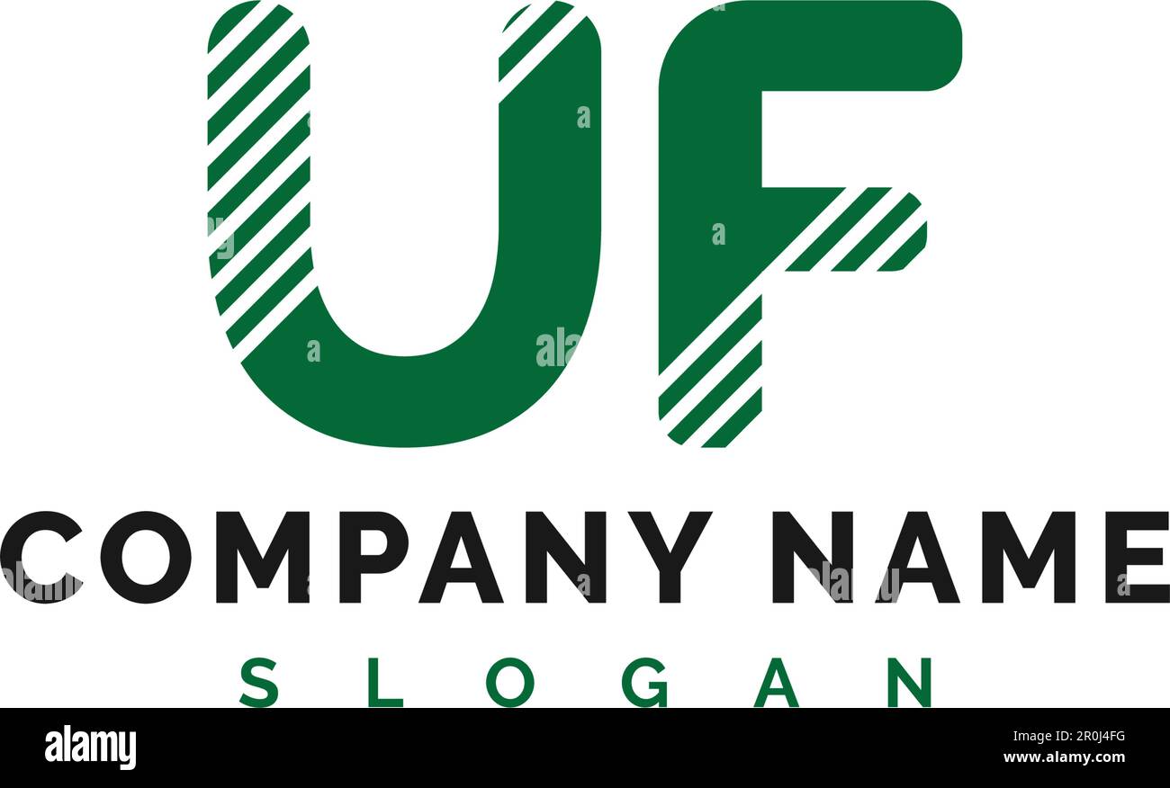 UF Letter Logo Design. UF Letter Logo Vector Illustration - Vector Stock Vector