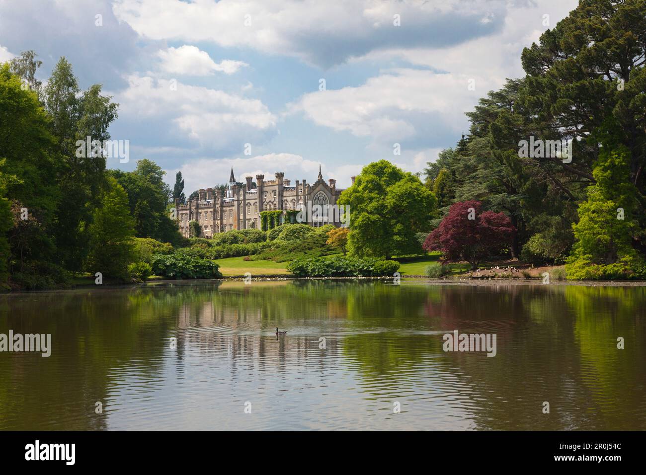 View across Ten Foot Pond to Sheffield Park House, Sheffield Park