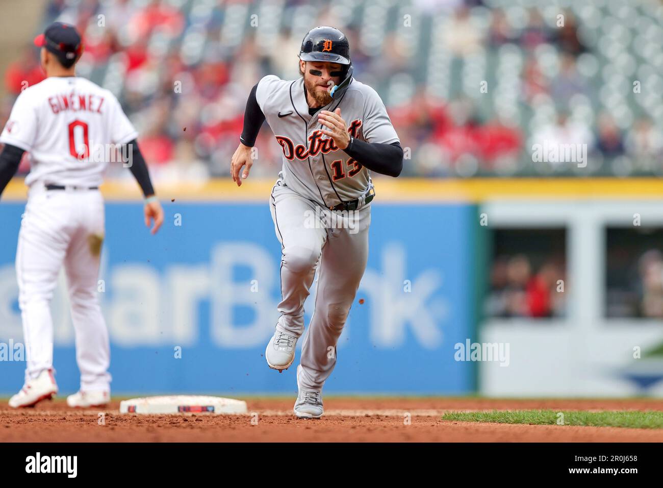 CLEVELAND, OH - MAY 08: Detroit Tigers catcher Eric Haase (13