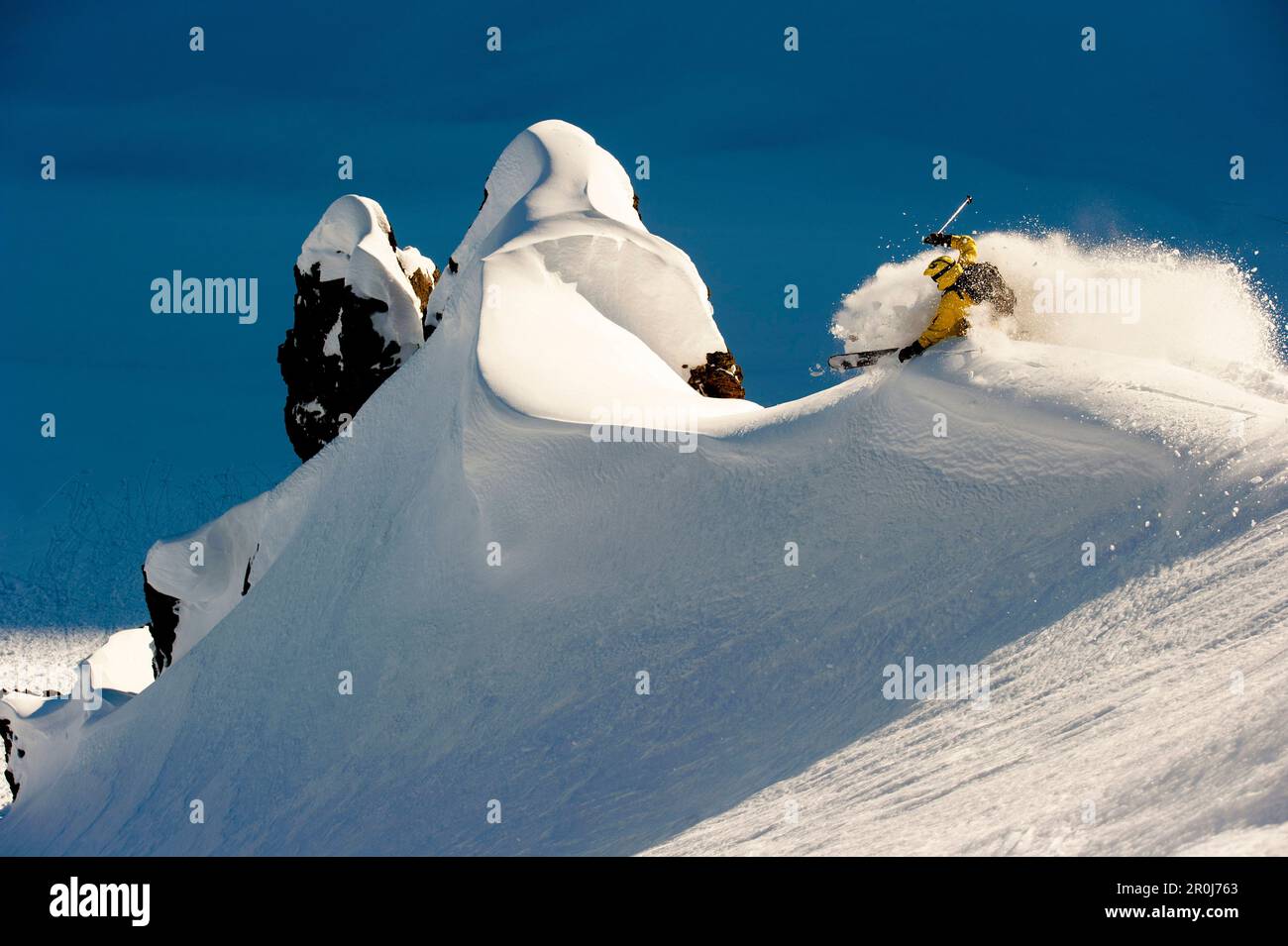Skier, Gargellen, Montafon, Vorarlberg, Austria Stock Photo