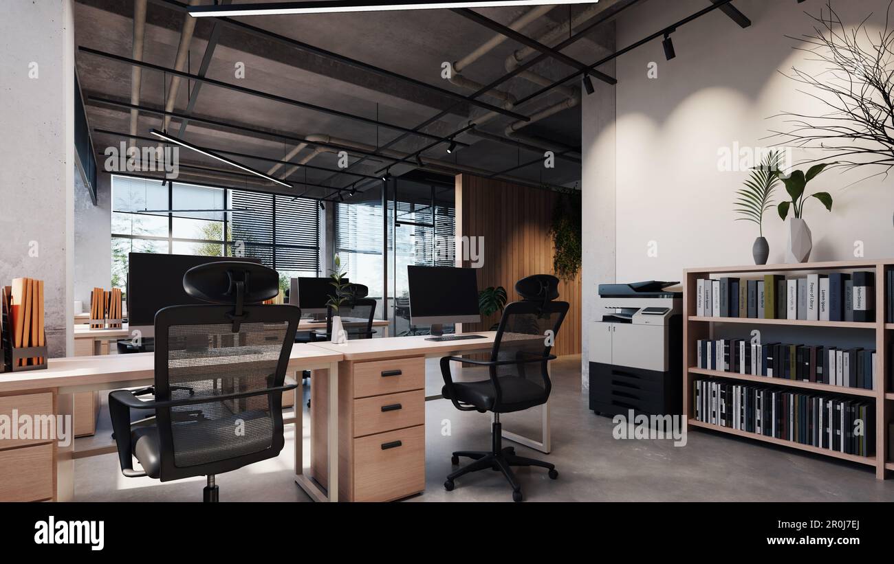 modern office interior background Stock Photo Alamy