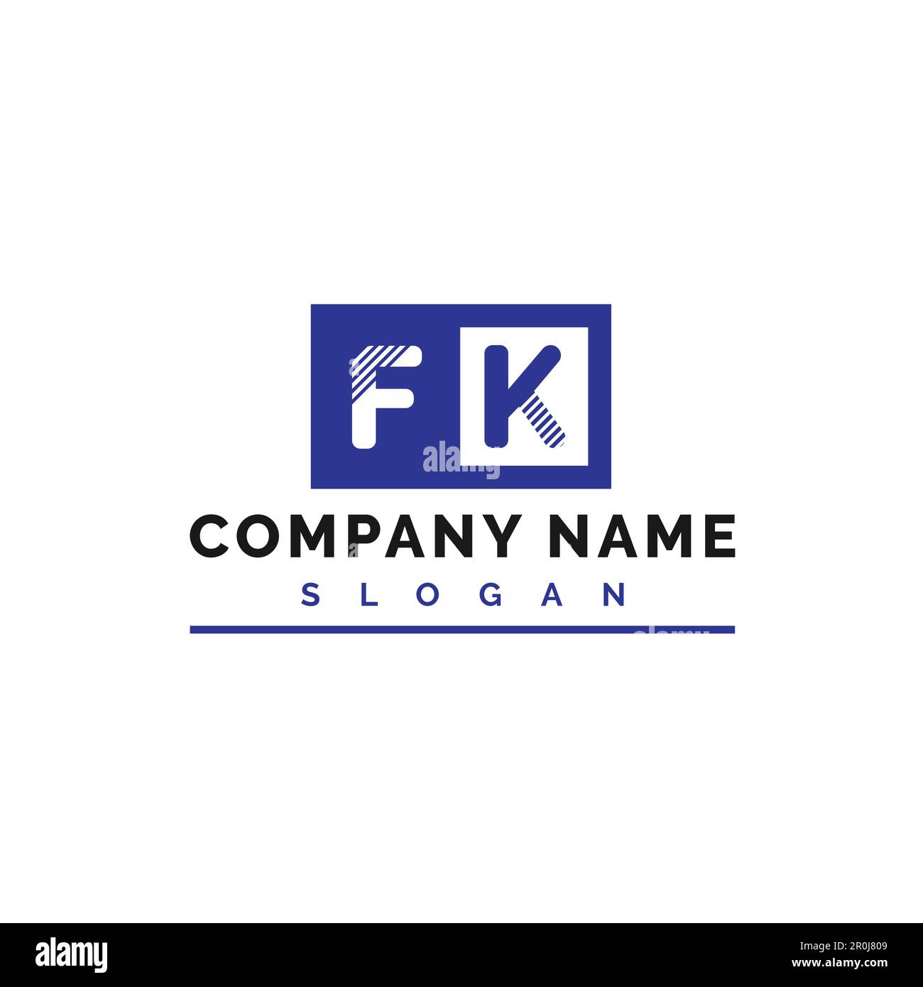 FK Letter Logo Design. FK Letter Logo Vector Illustration - Vector Stock Vector