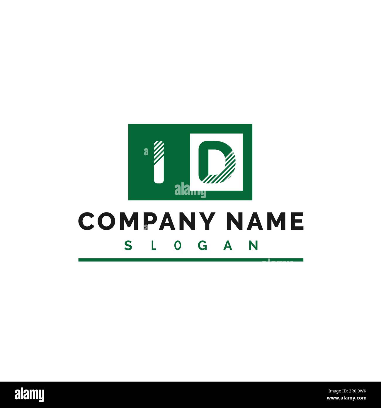 ID Logo Design. ID Letter Logo Vector Illustration - Vector Stock Vector
