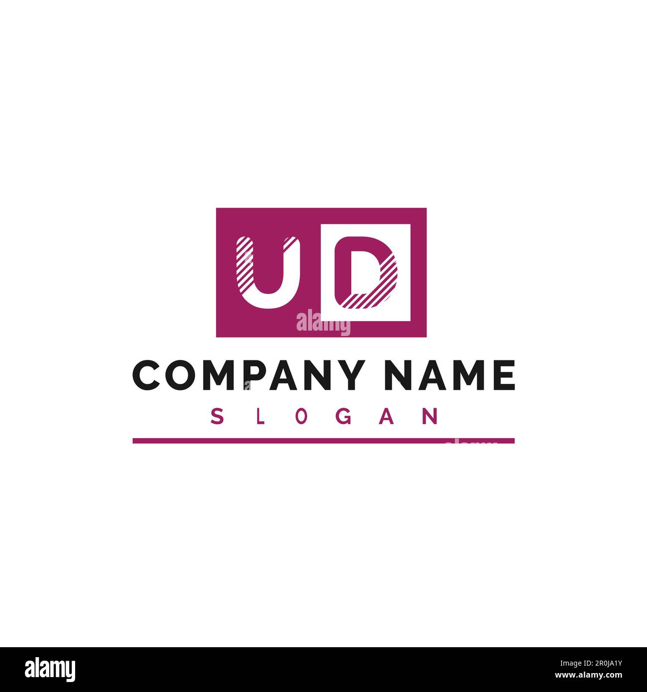 UD Logo Design. UD Letter Logo Vector Illustration - Vector Stock Vector