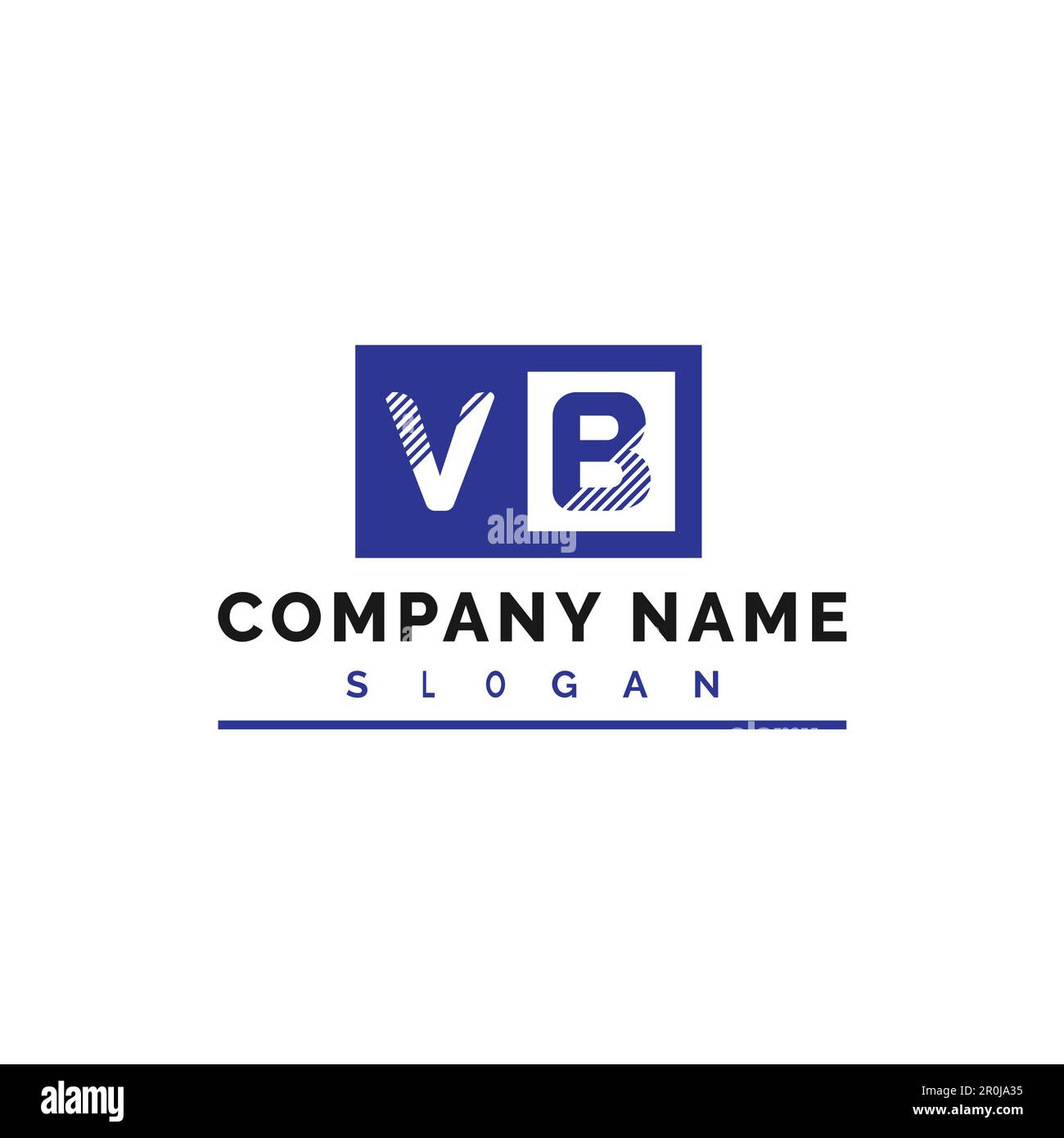 VB Logo Design. VB Letter Logo Vector Illustration - Vector Stock Vector