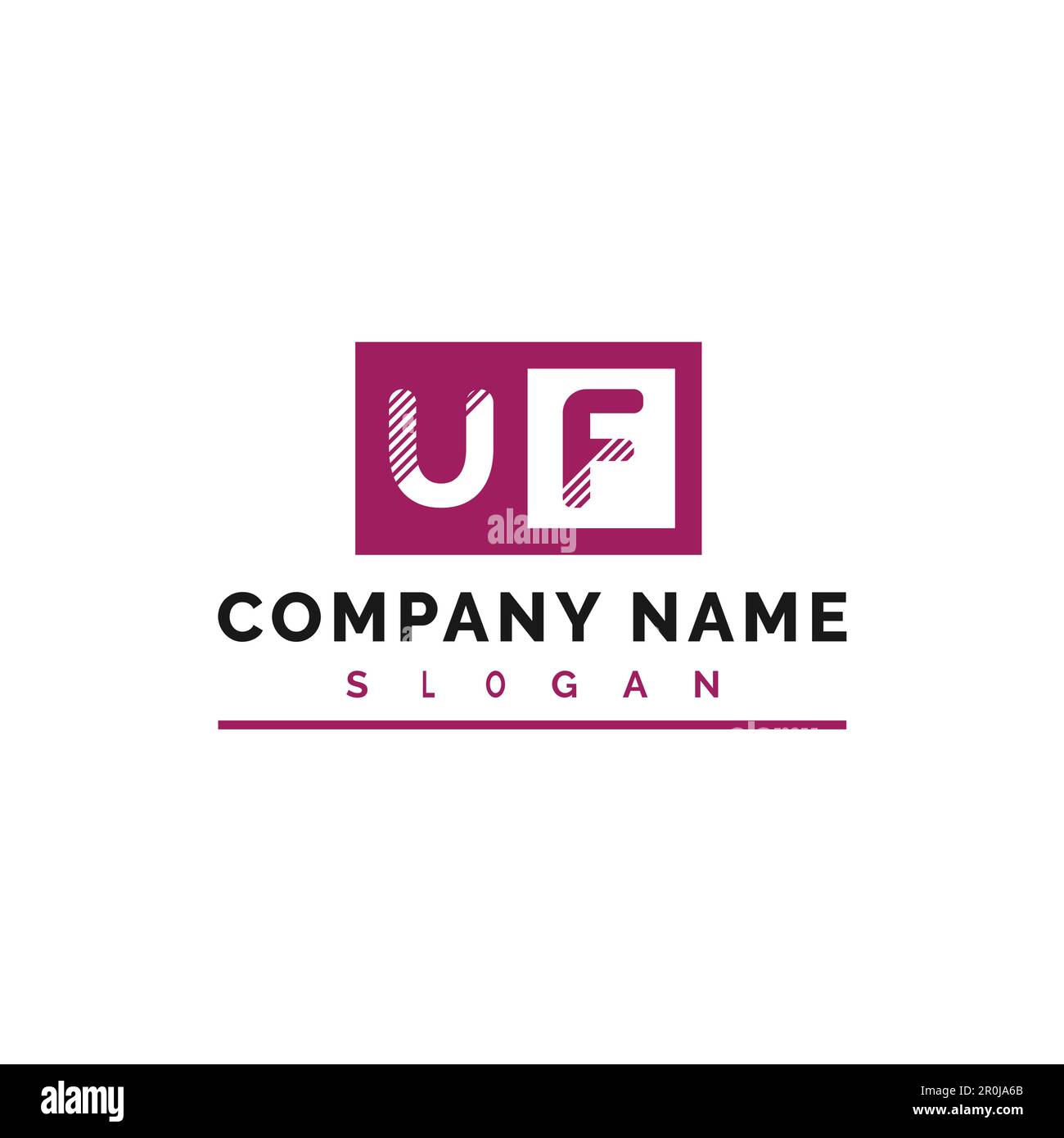 UF Logo Design. UF Letter Logo Vector Illustration - Vector Stock Vector