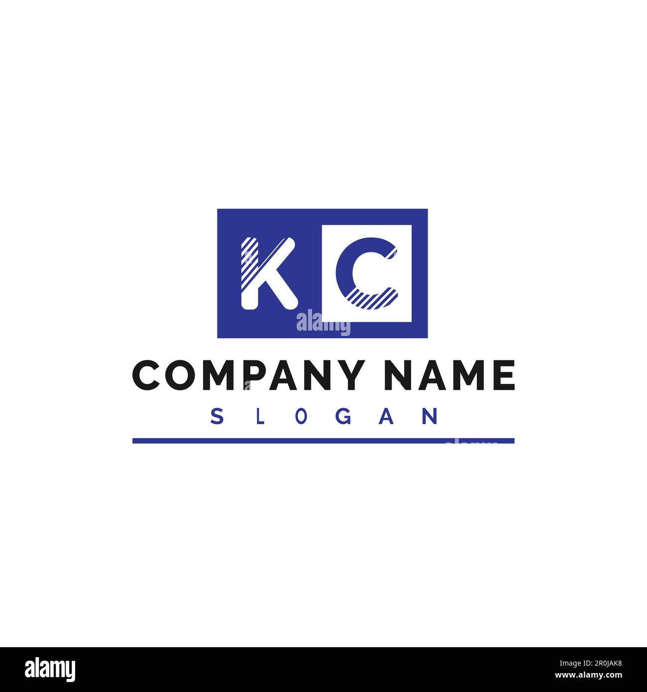 KC Letter Logo Design. KC Letter Logo Vector Illustration - Vector Stock Vector