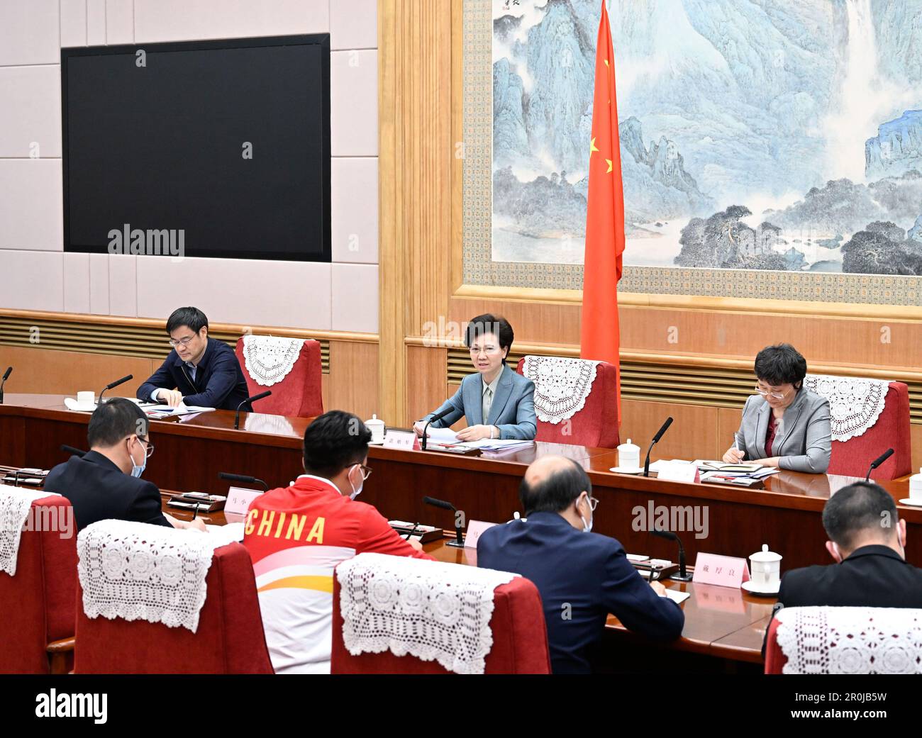 Beijing, China. 8th May, 2023. Chinese State Councilor Shen Yiqin ...