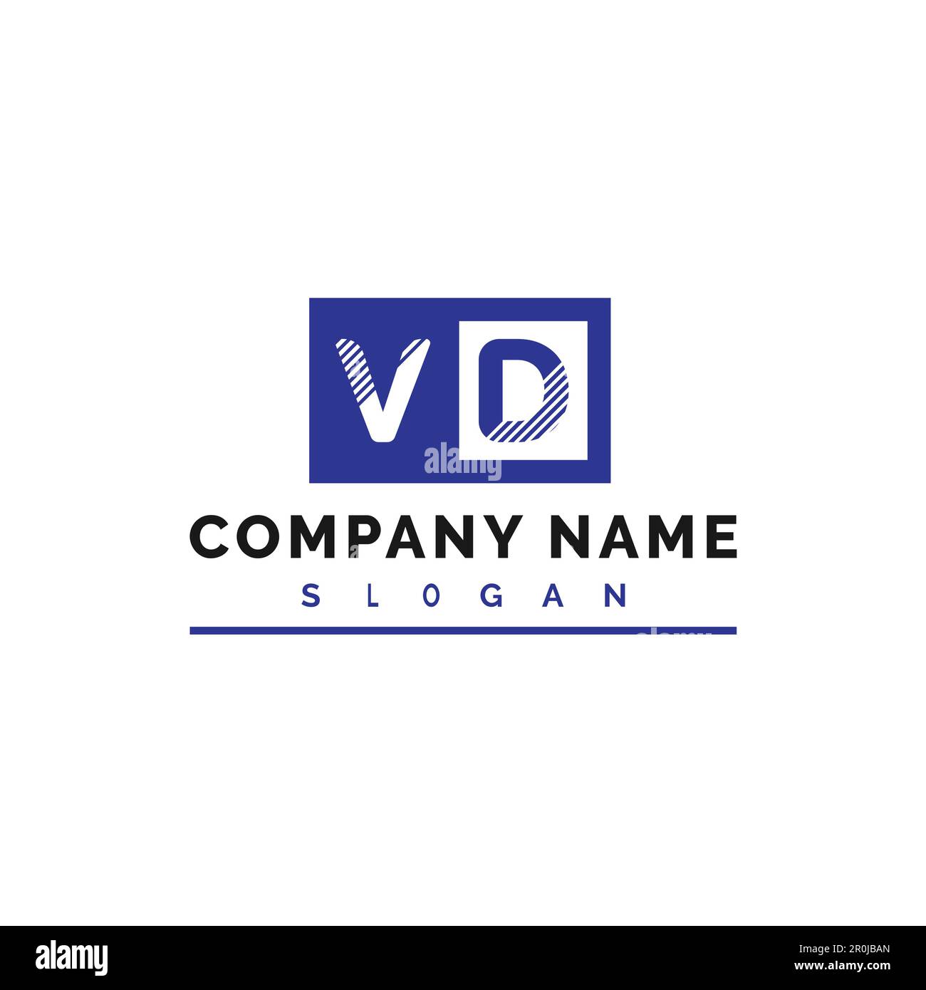 VD Logo Design. VD Letter Logo Vector Illustration - Vector Stock Vector