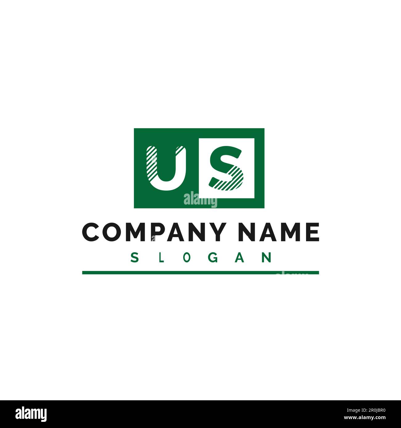 US Logo Design. US Letter Logo Vector Illustration - Vector Stock Vector