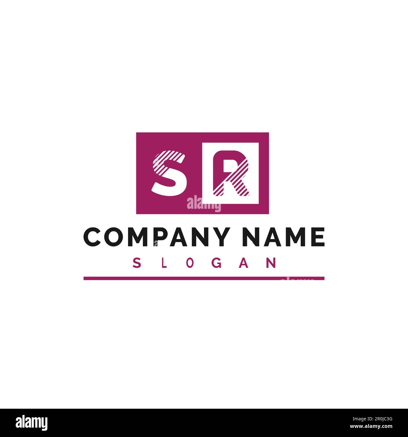 SR Logo Design. SR Letter Logo Vector Illustration - Vector Stock Vector