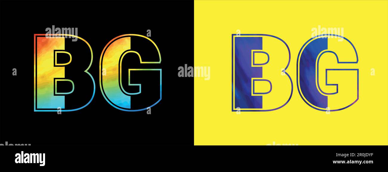 Unique BG letter logo Icon vector template. Premium stylish alphabet logo design for corporate business Stock Vector