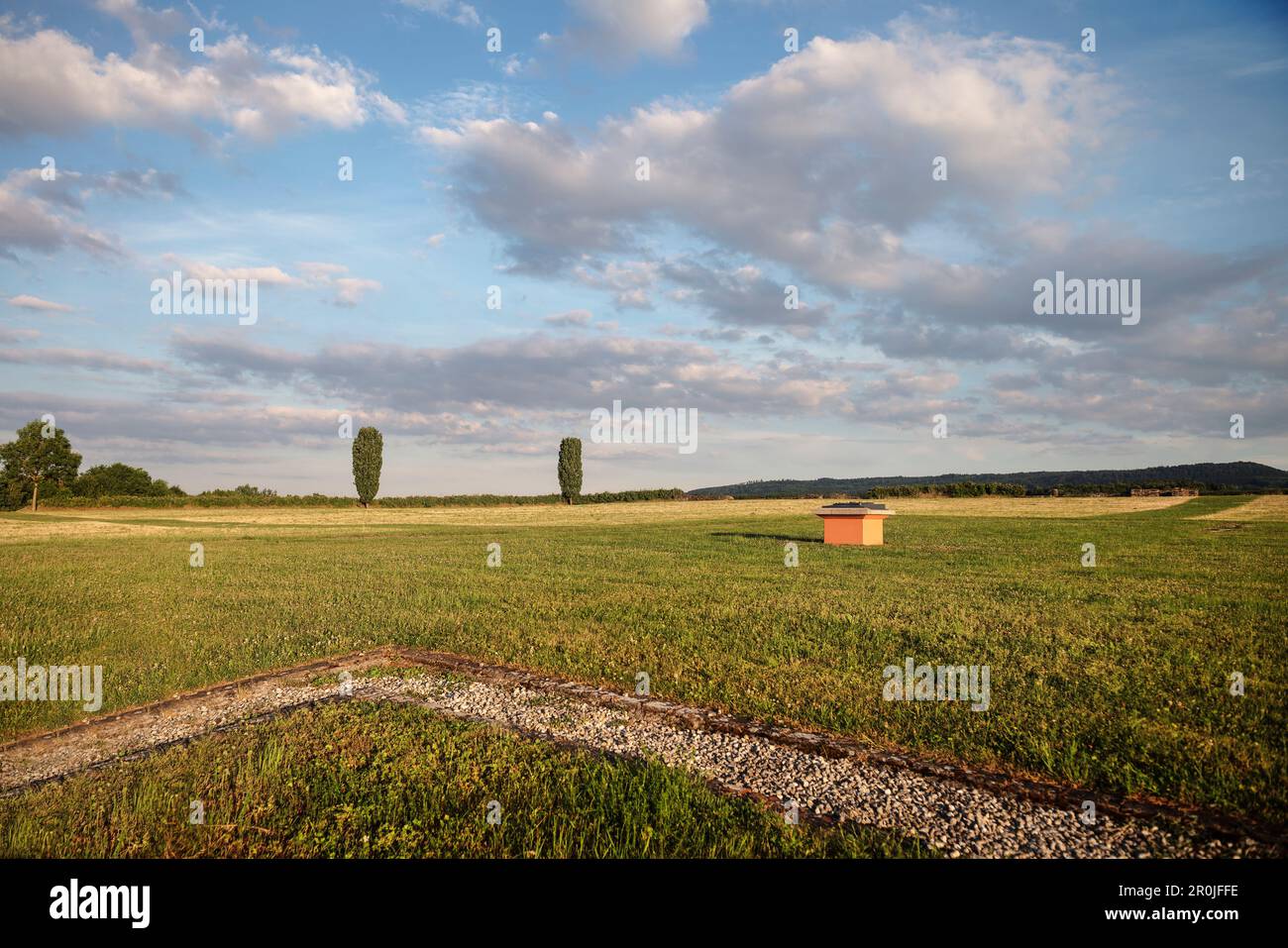visualisation of former presence of Roman building, Limes (border wall of Roman Empire), Ostalb