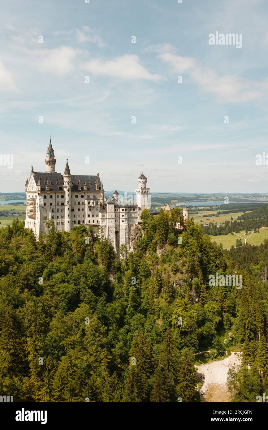 Neuschwanstein Castle, 19th century, royal castle of King Ludwig II ...
