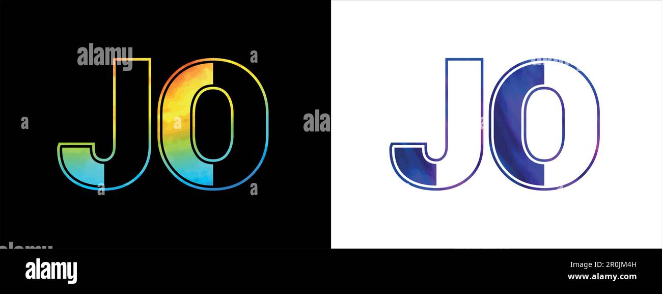 Unique JO letter logo Icon vector template. Premium stylish alphabet ...