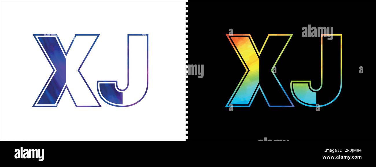 Initial letter XJ logo Icon vector design template. Premium luxurious ...