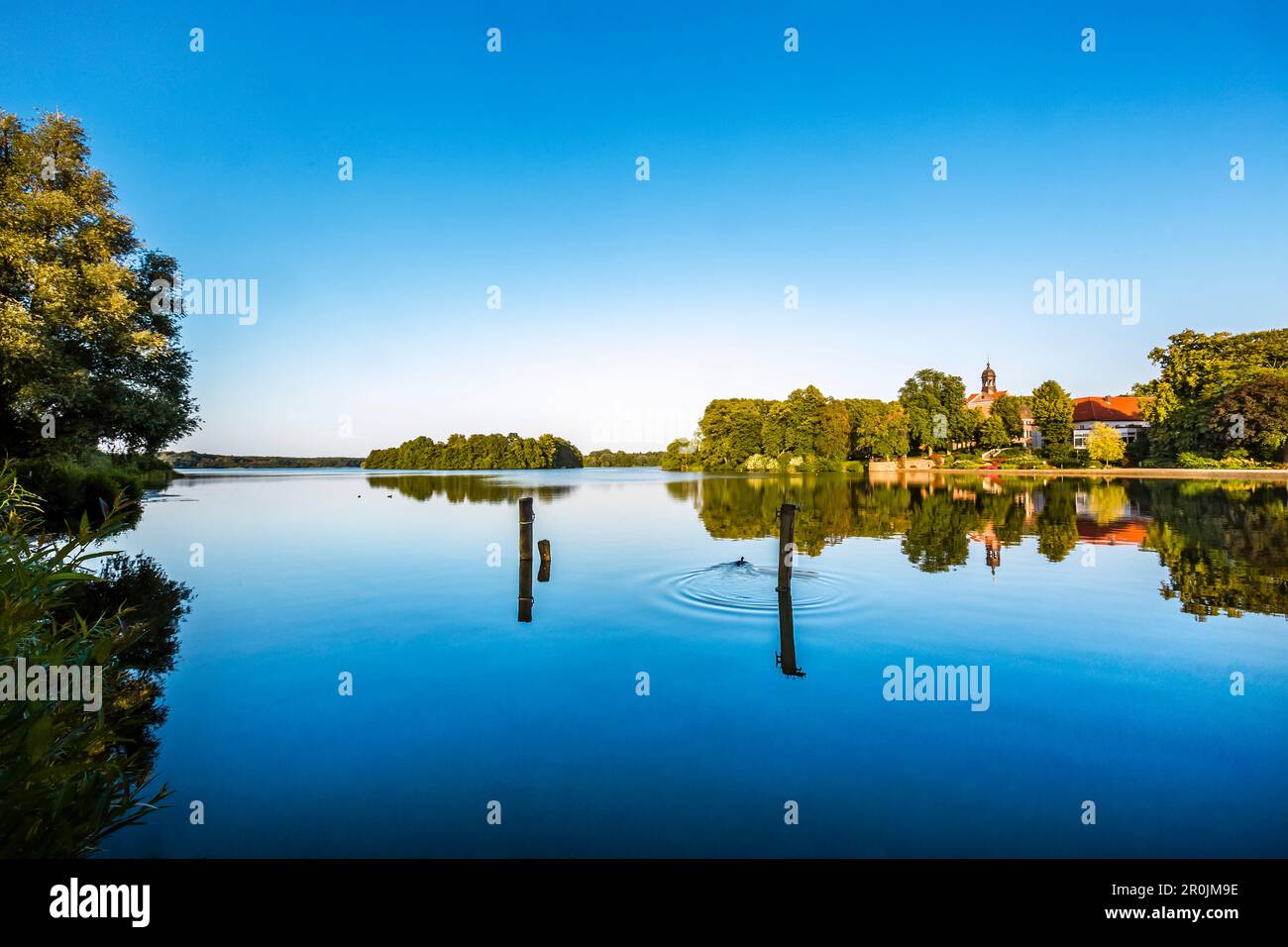 Eutin Castle and lake, Großer Eutiner See, Eutin, Holstein Switzerland, Ostholstein, Schleswig-Holstein, Germany Stock Photo