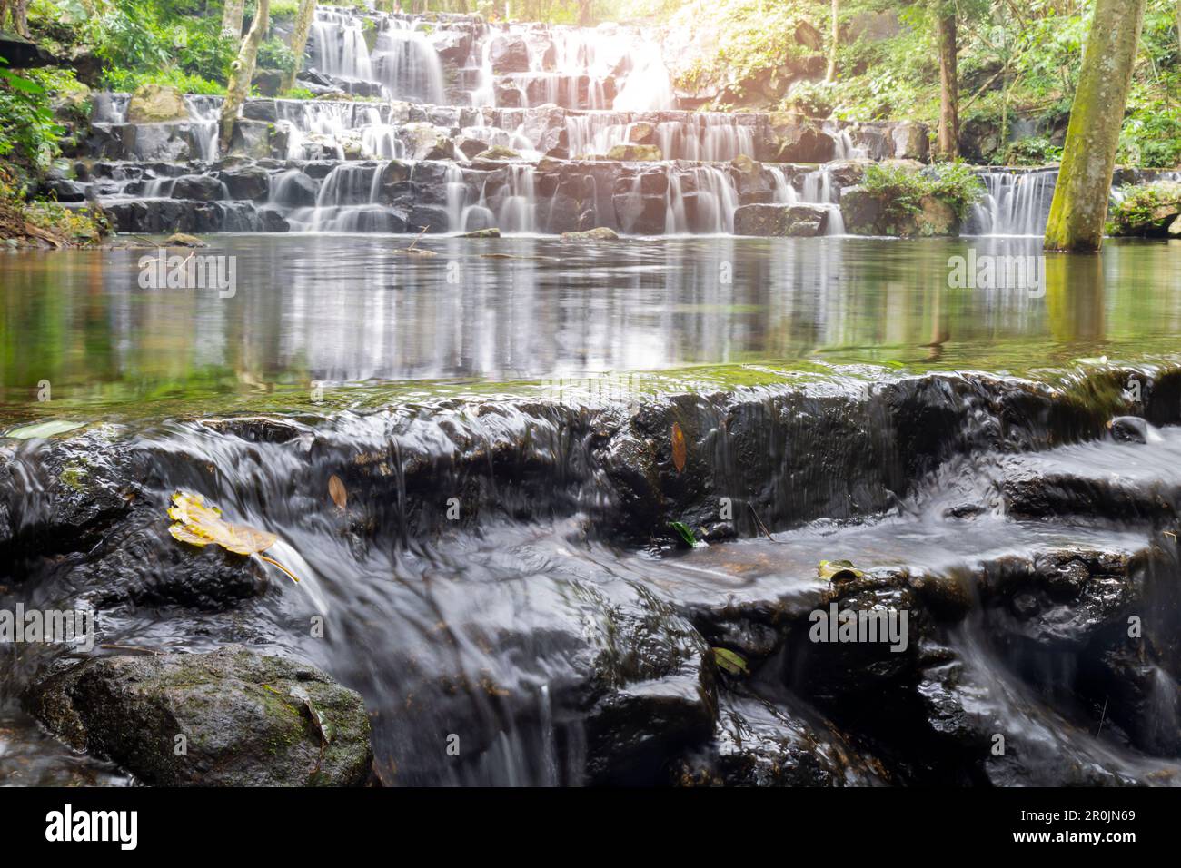 Amazing beautiful Sam Lan waterfalls, Khao Sam Lan National Park, Saraburi province Thailand Stock Photo