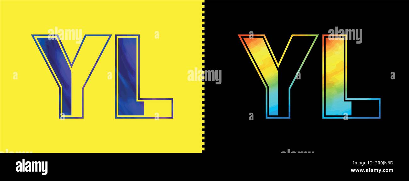 Initial yl logo design template creative letter Vector Image