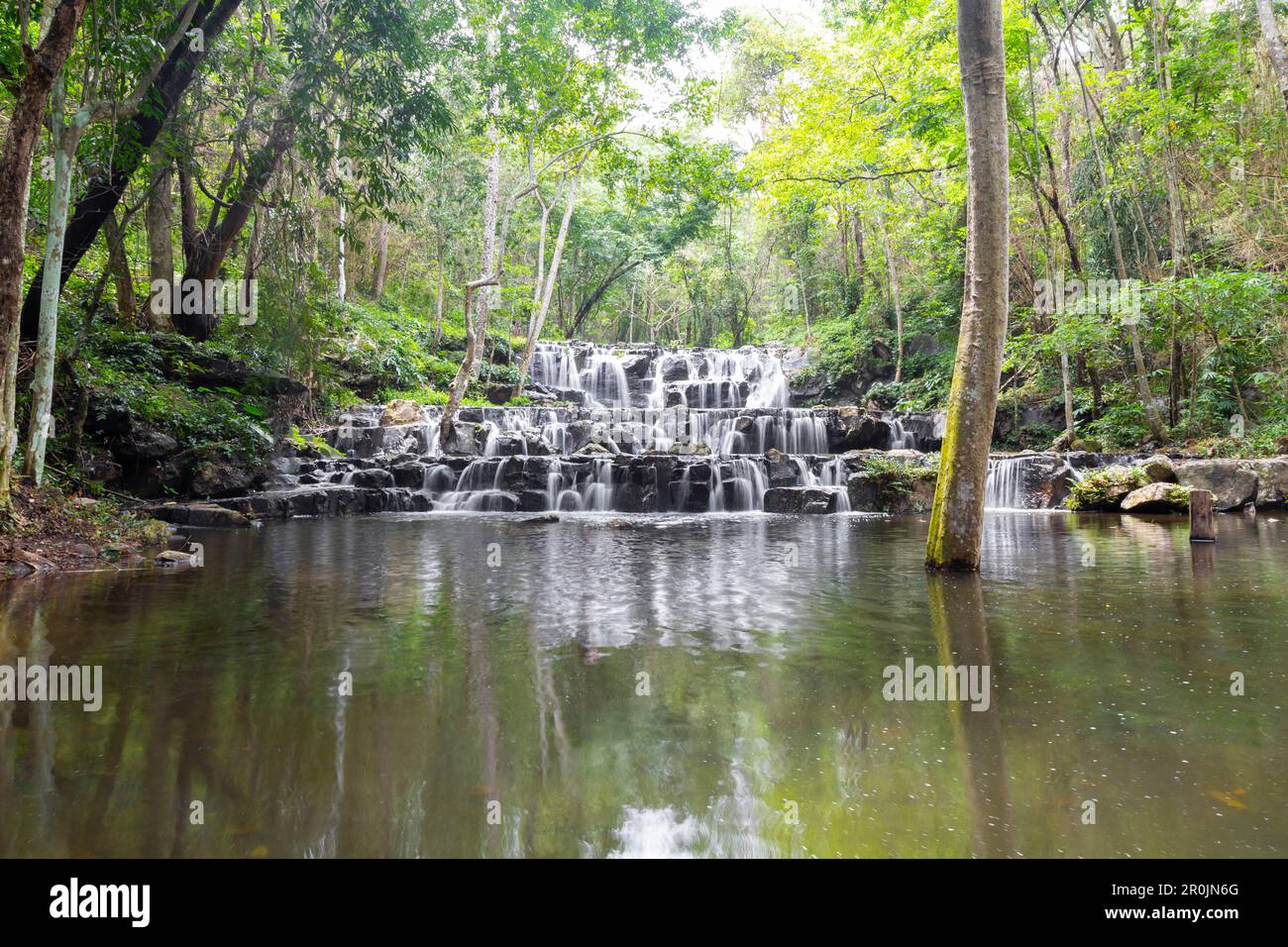 Amazing beautiful Sam Lan waterfalls, Khao Sam Lan National Park at Saraburi province Thailand Stock Photo