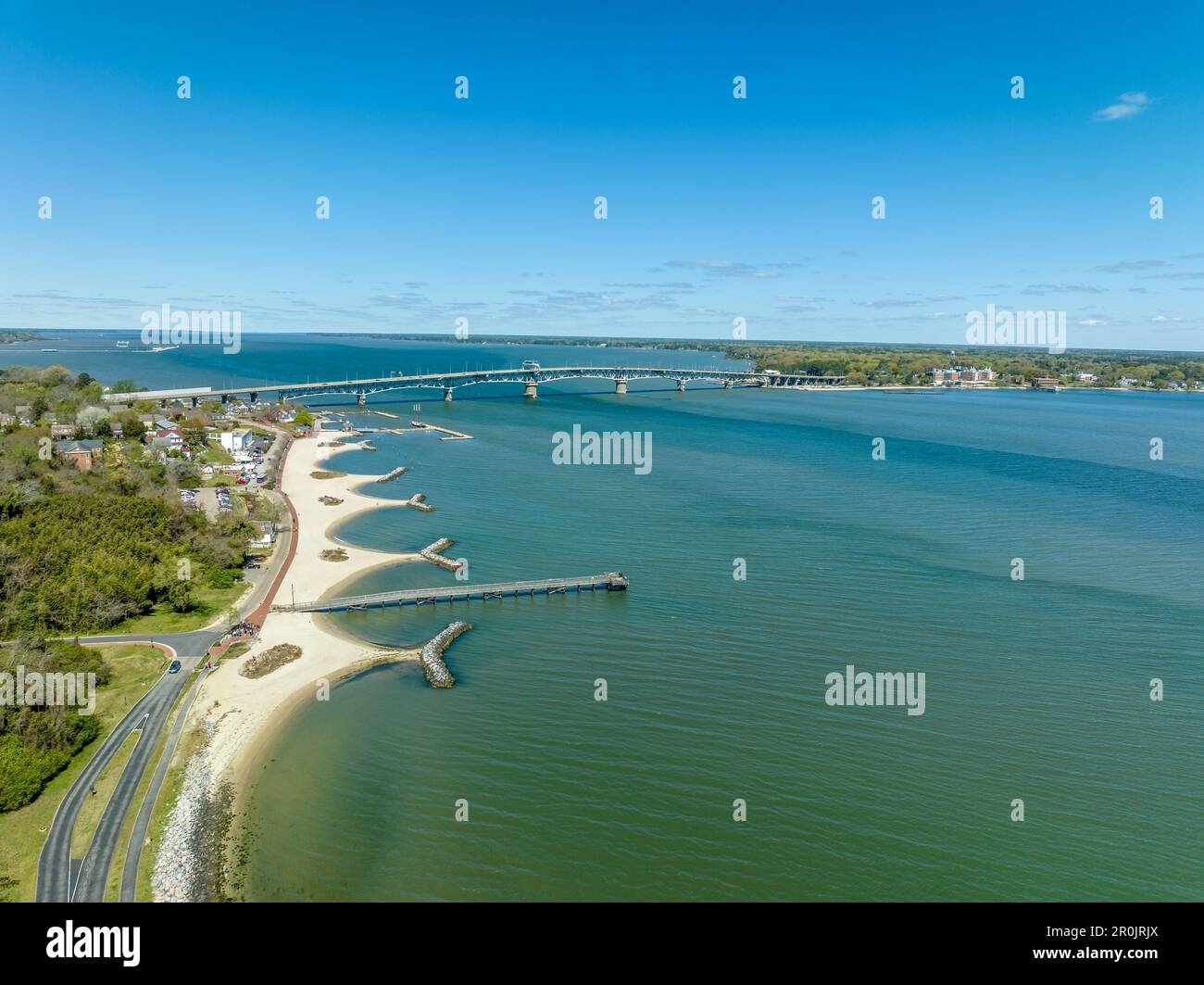 Coleman memorial bridge connecting Yorktown Virginia and Glouchester