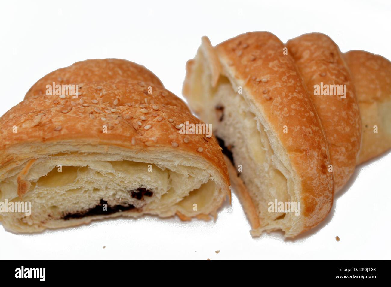 A croissant, a buttery, flaky, viennoiserie pastry, inspired by the