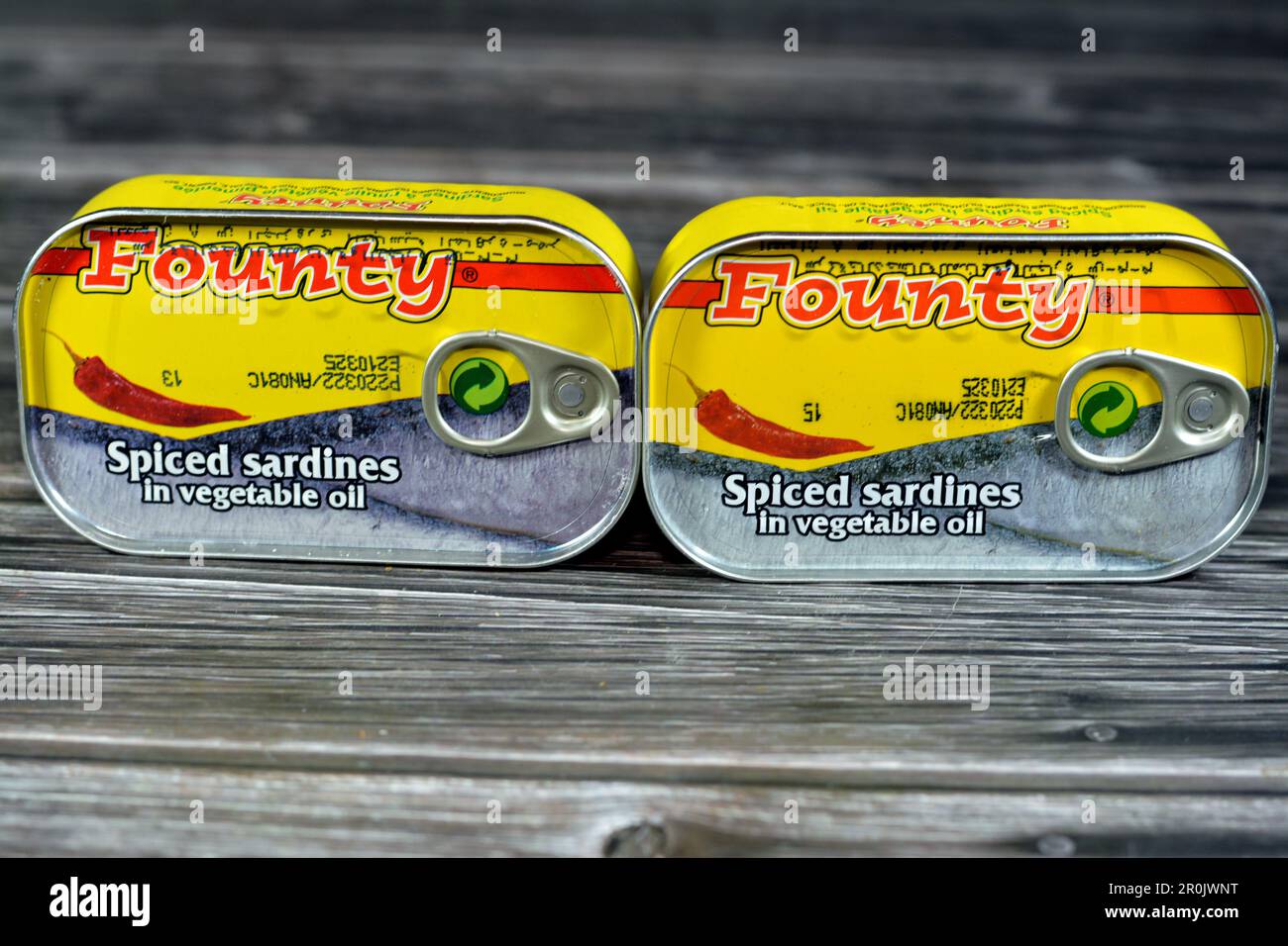 Cairo, Egypt, May 6 2023 Canned Founty spiced Moroccan Sardines in