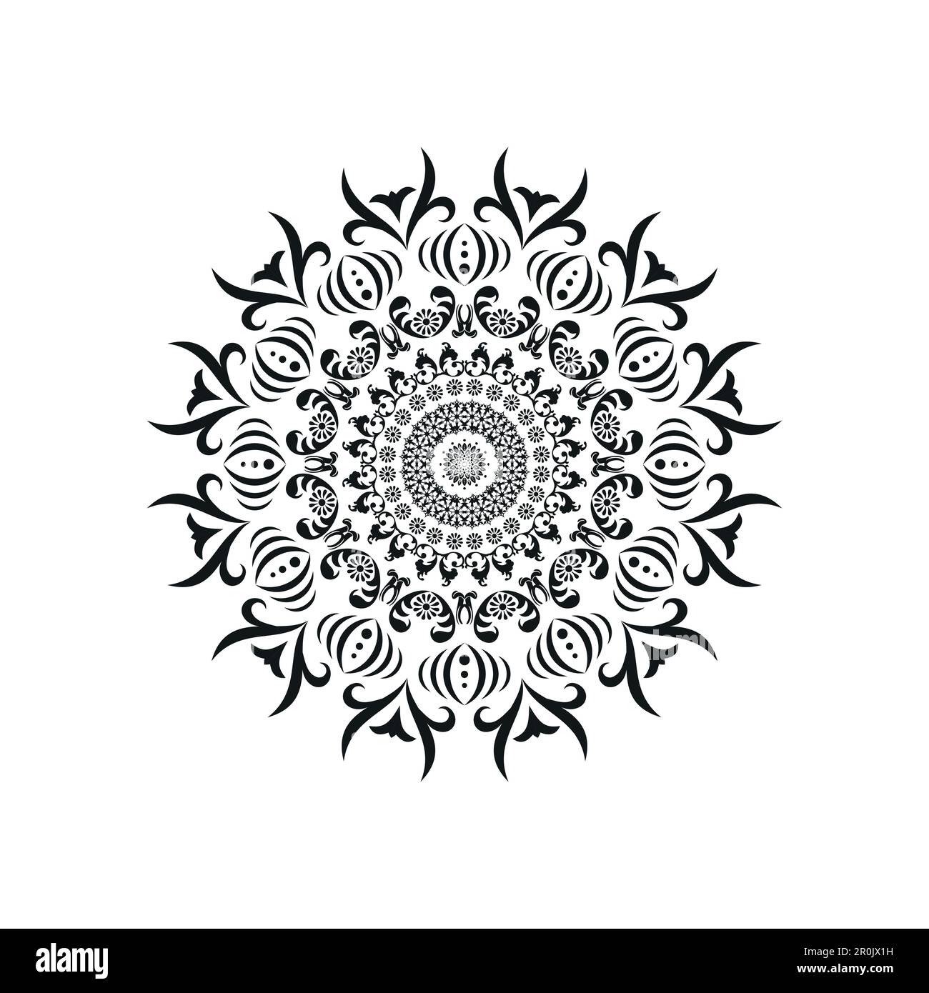 Black and white flower mandala vector Stock Vector Image & Art - Alamy