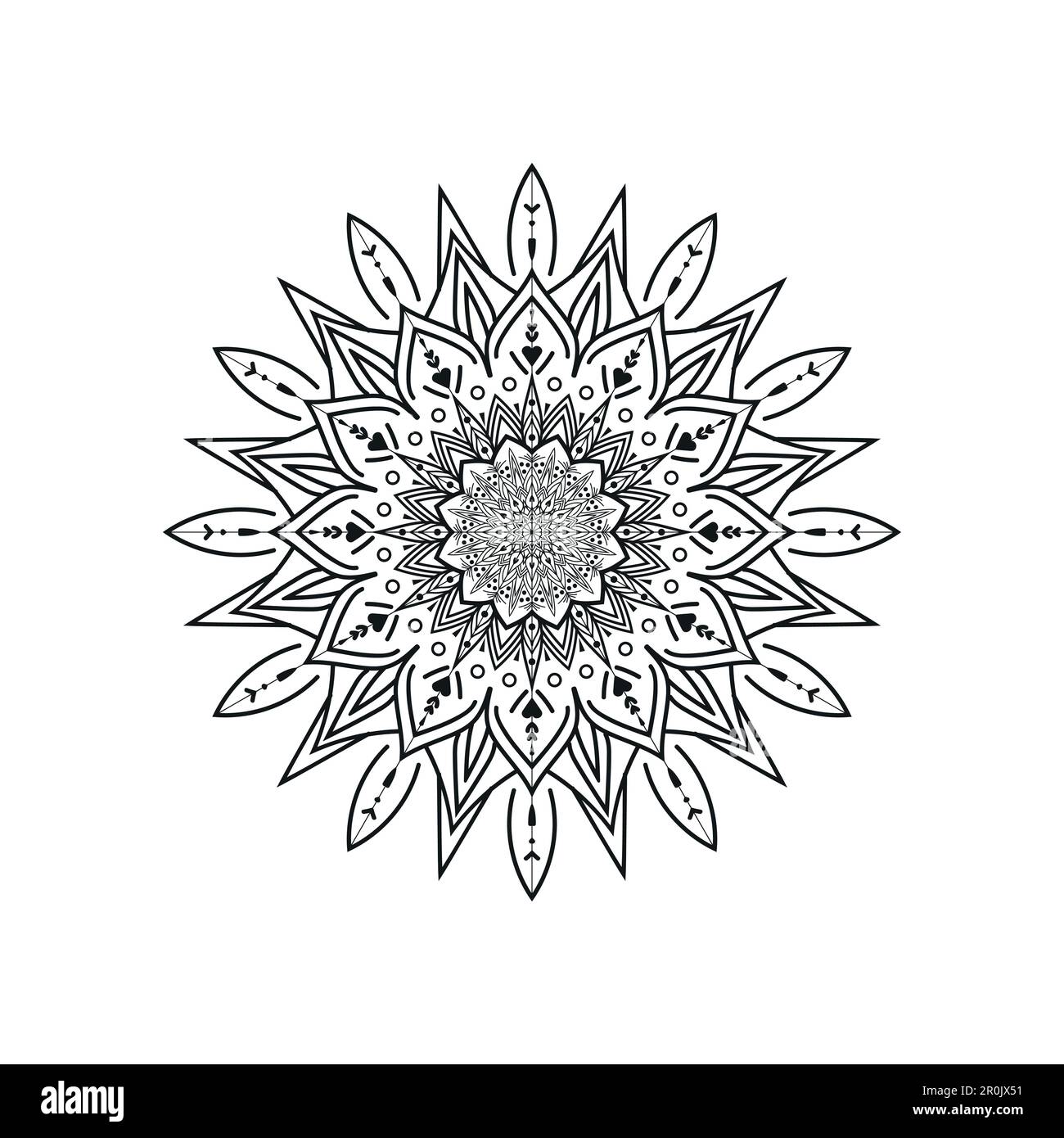 Black and white flower mandala art Stock Vector Image & Art - Alamy