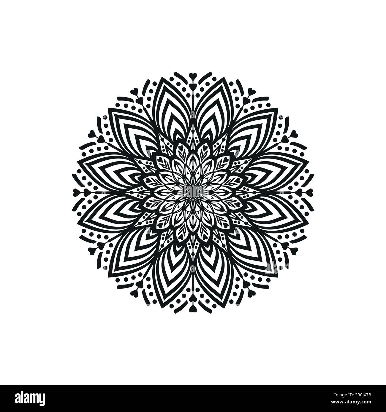 Black and white flower mandala vector Stock Vector Image & Art - Alamy