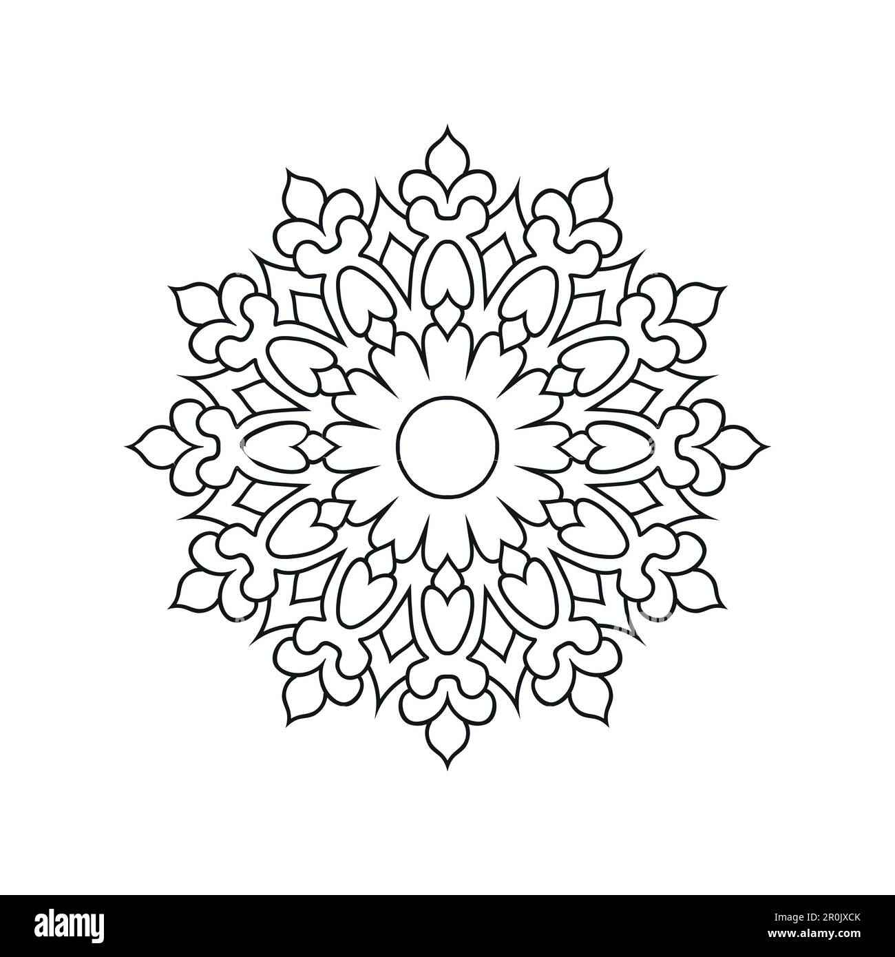 Black and white flower mandala designs. New mandala art vector ...
