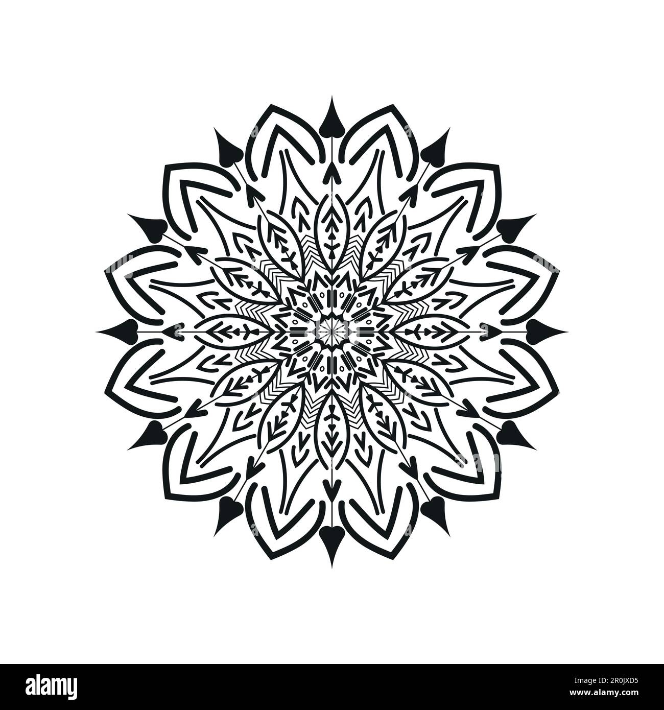 Black and white flower mandala art Stock Vector Image & Art - Alamy