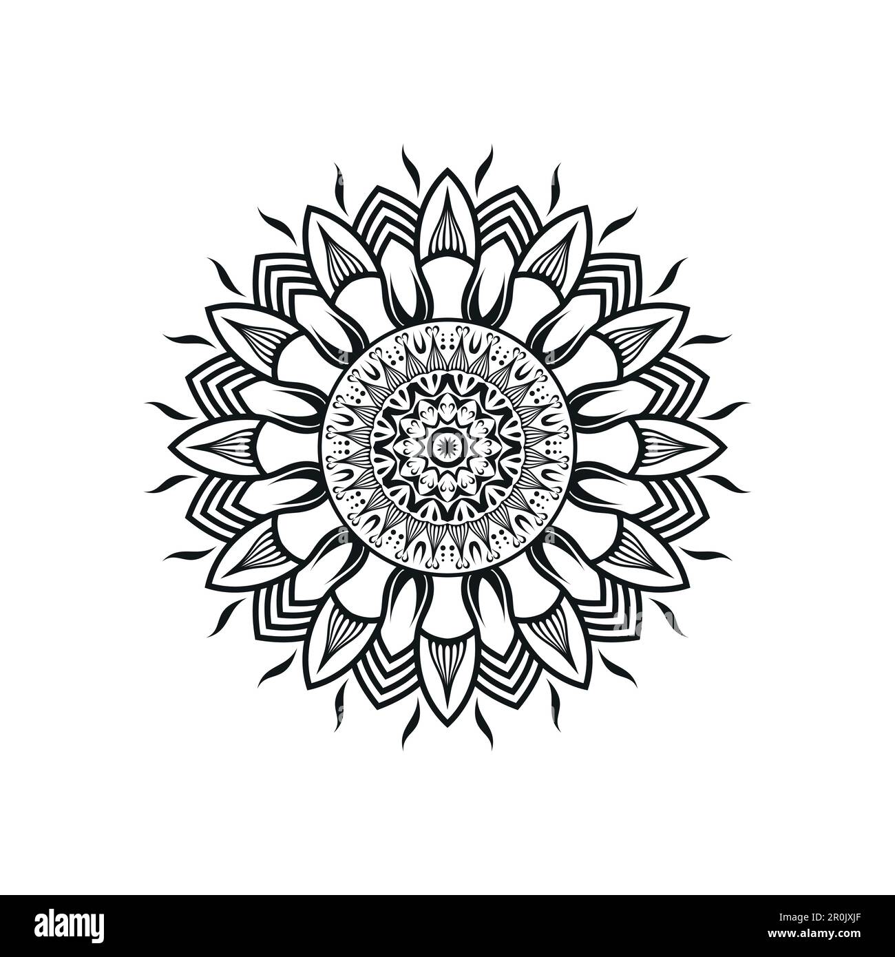 Black and white flower mandala vector Stock Vector Image & Art - Alamy