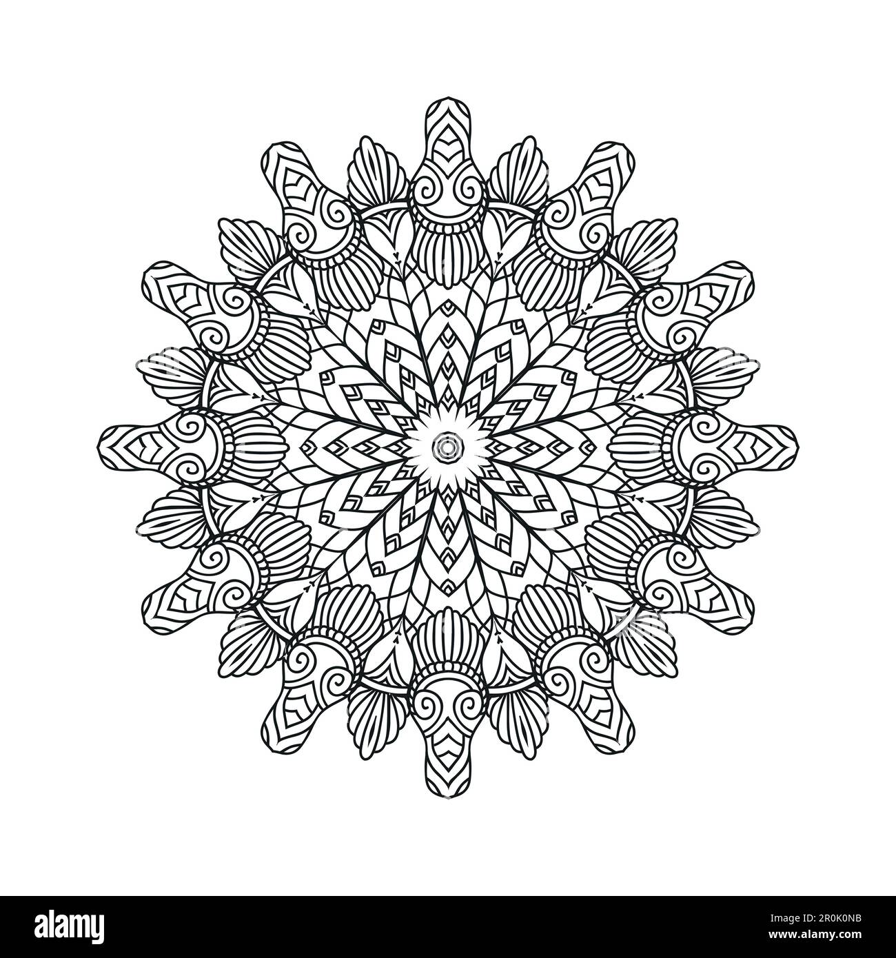 Black and white flower mandala designs. New mandala art vector ...