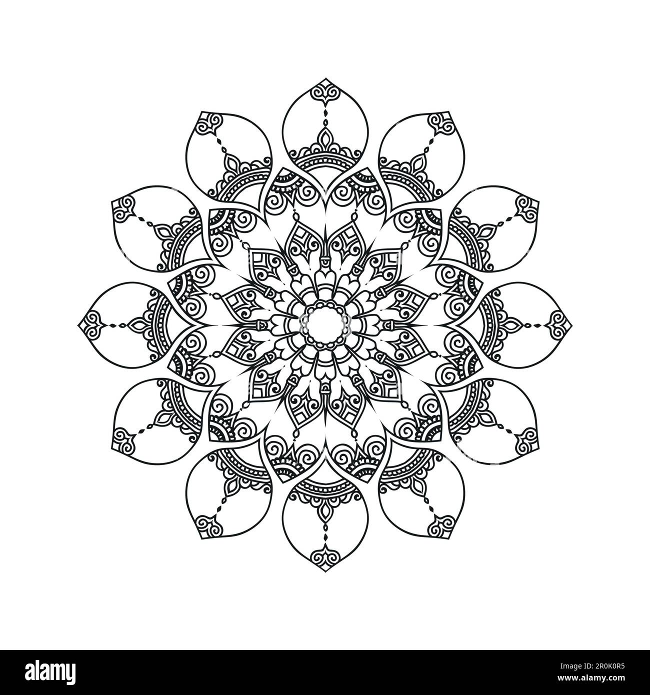 Black and white flower mandala designs. New mandala art vector ...