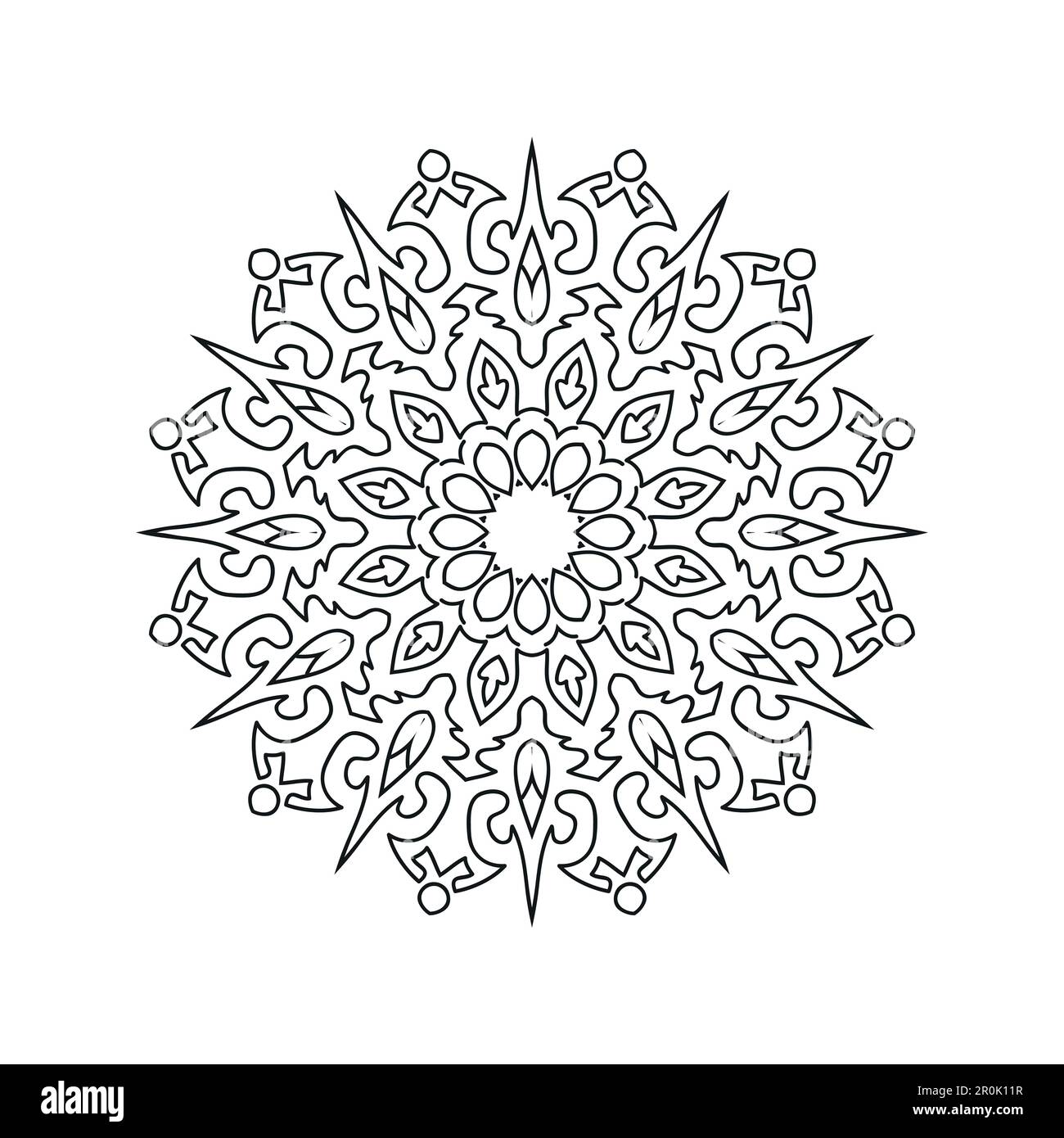 Black and white flower mandala art Stock Vector Image & Art - Alamy