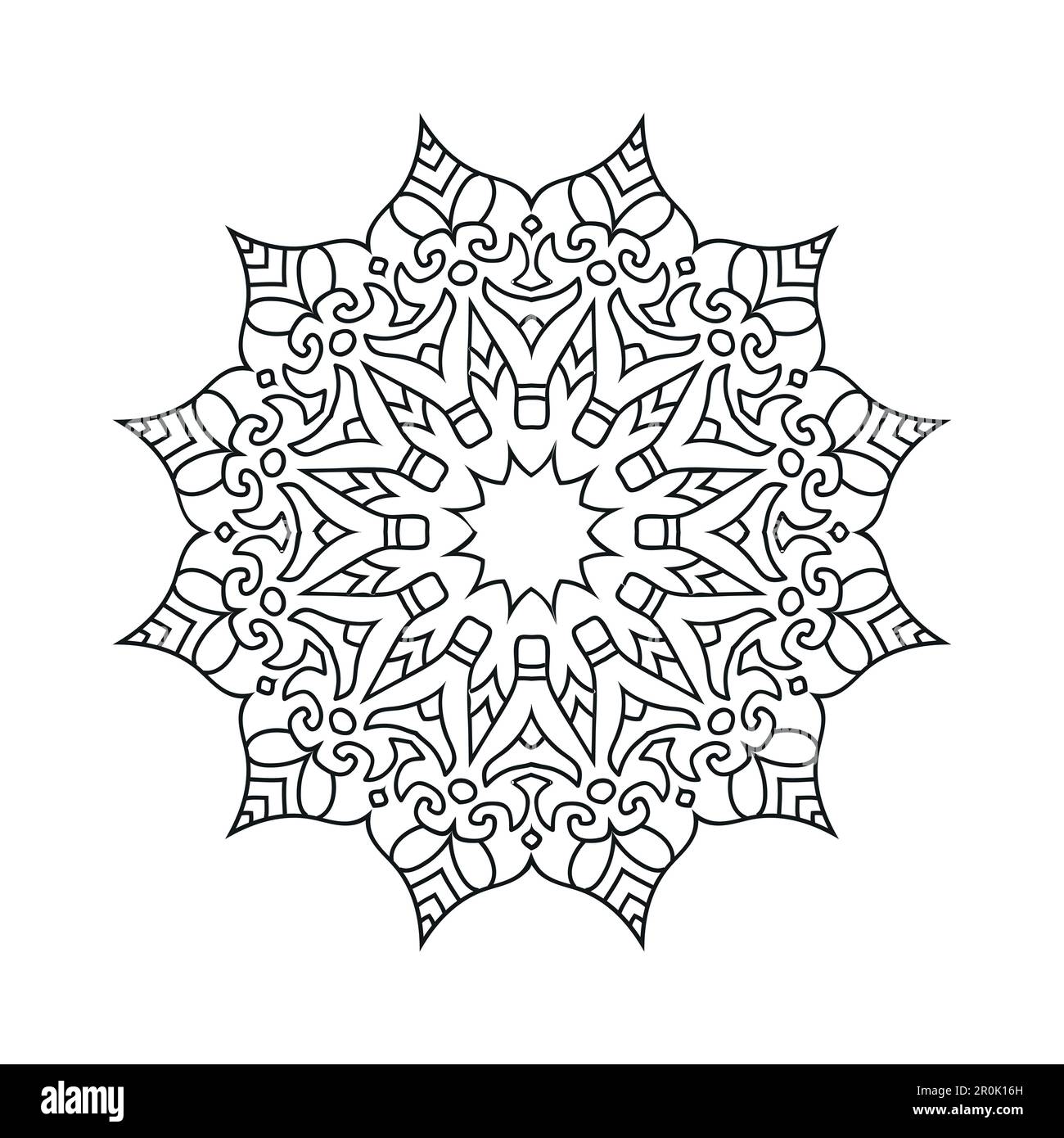 Black and white flower mandala art Stock Vector Image & Art - Alamy
